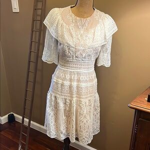 Elegant Lace White Dress